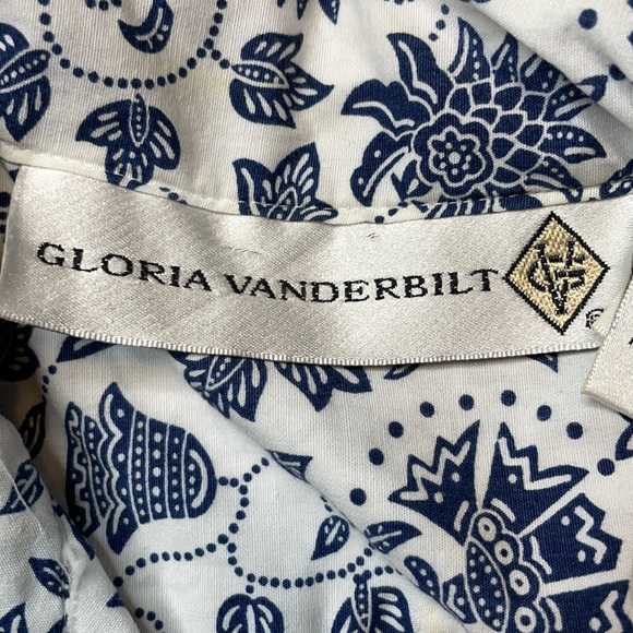 Blue & White Cotton Summer Top (M) - Picture 5 of 6